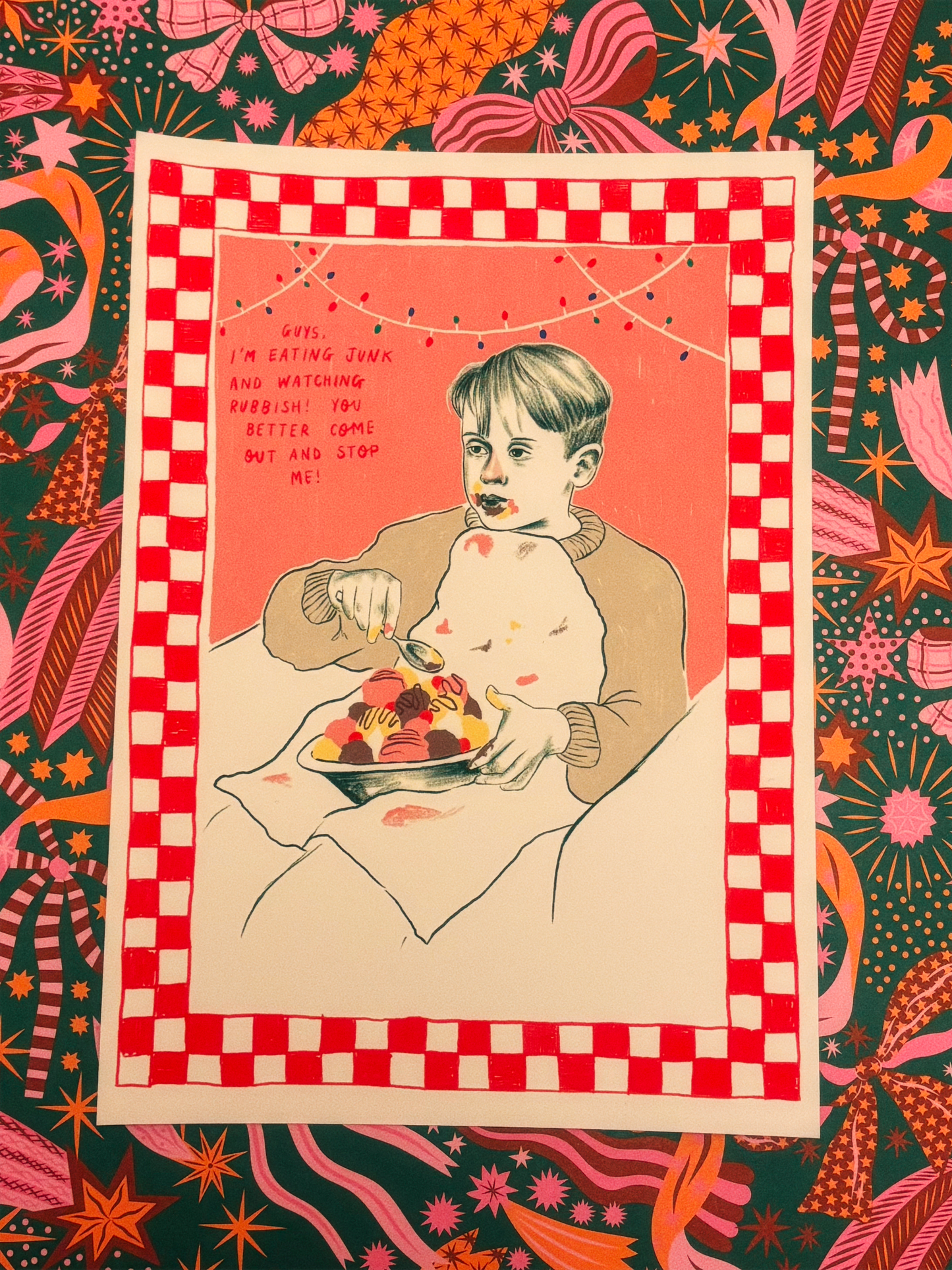 Home Alone Ice Cream A4 Art Print