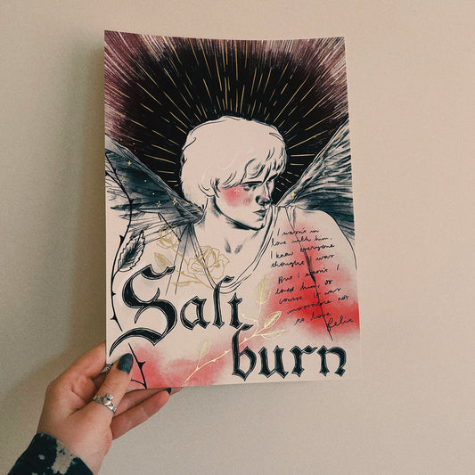 Saltburn A4 Art Print with gold foil