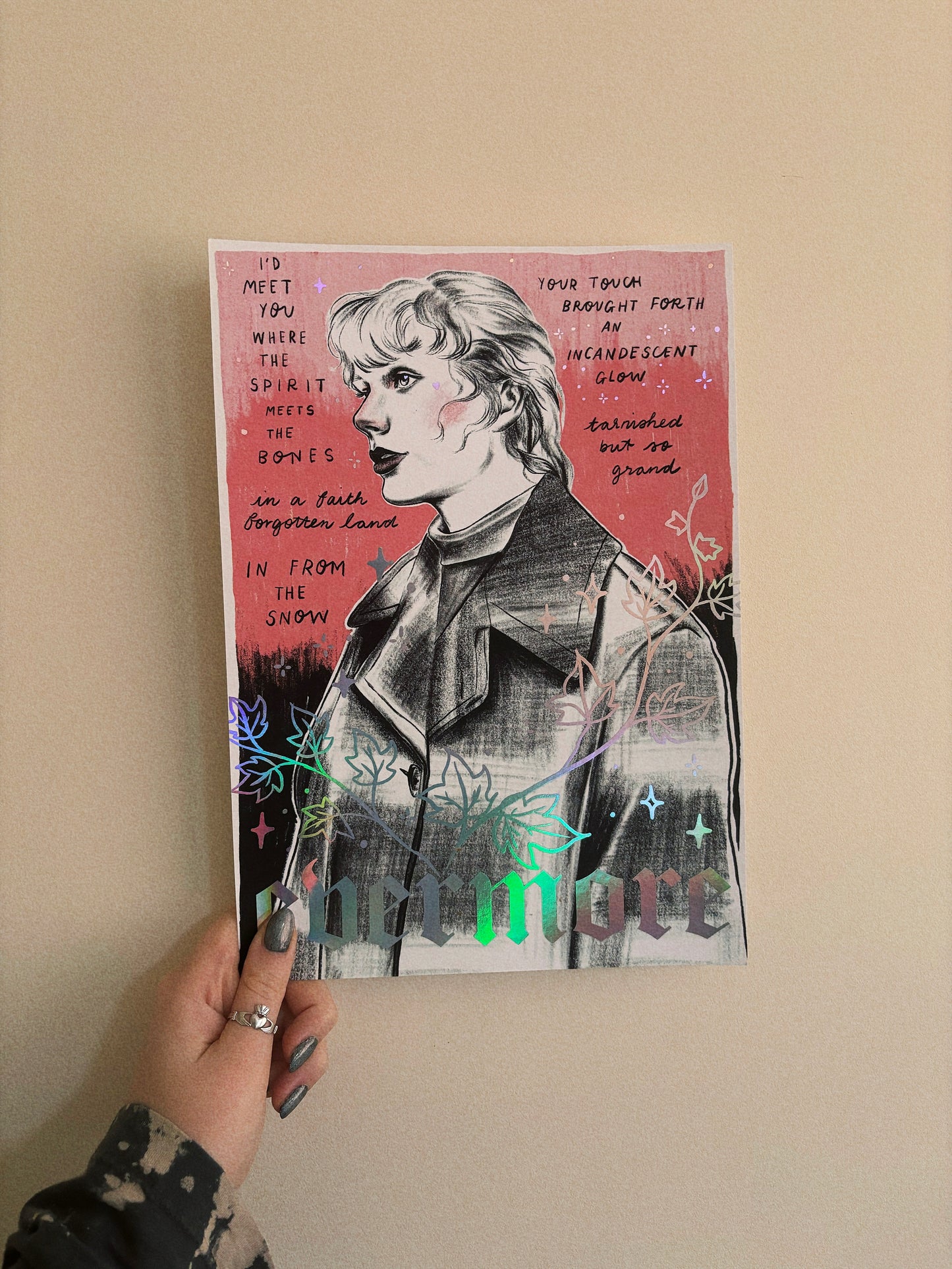 Evermore - Ivy - Taylor Swift - Holographic A4 Art Print