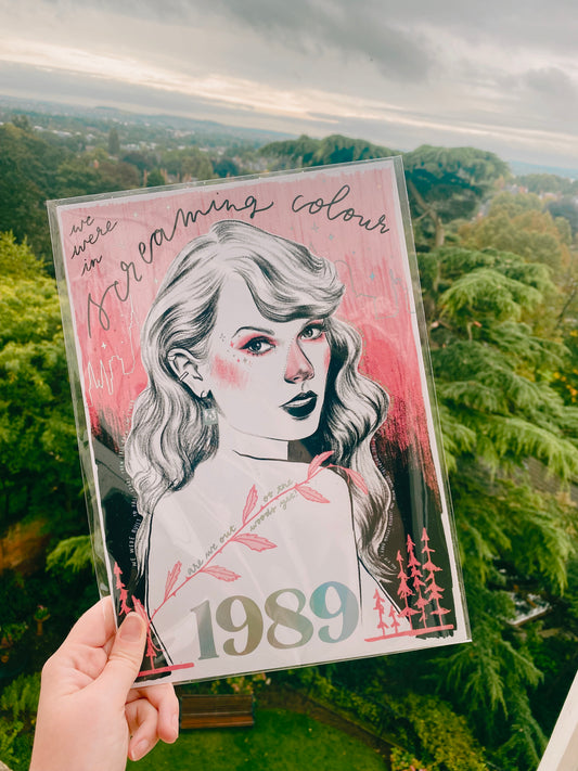 1989 Taylor Swift Holographic A4 Art Print