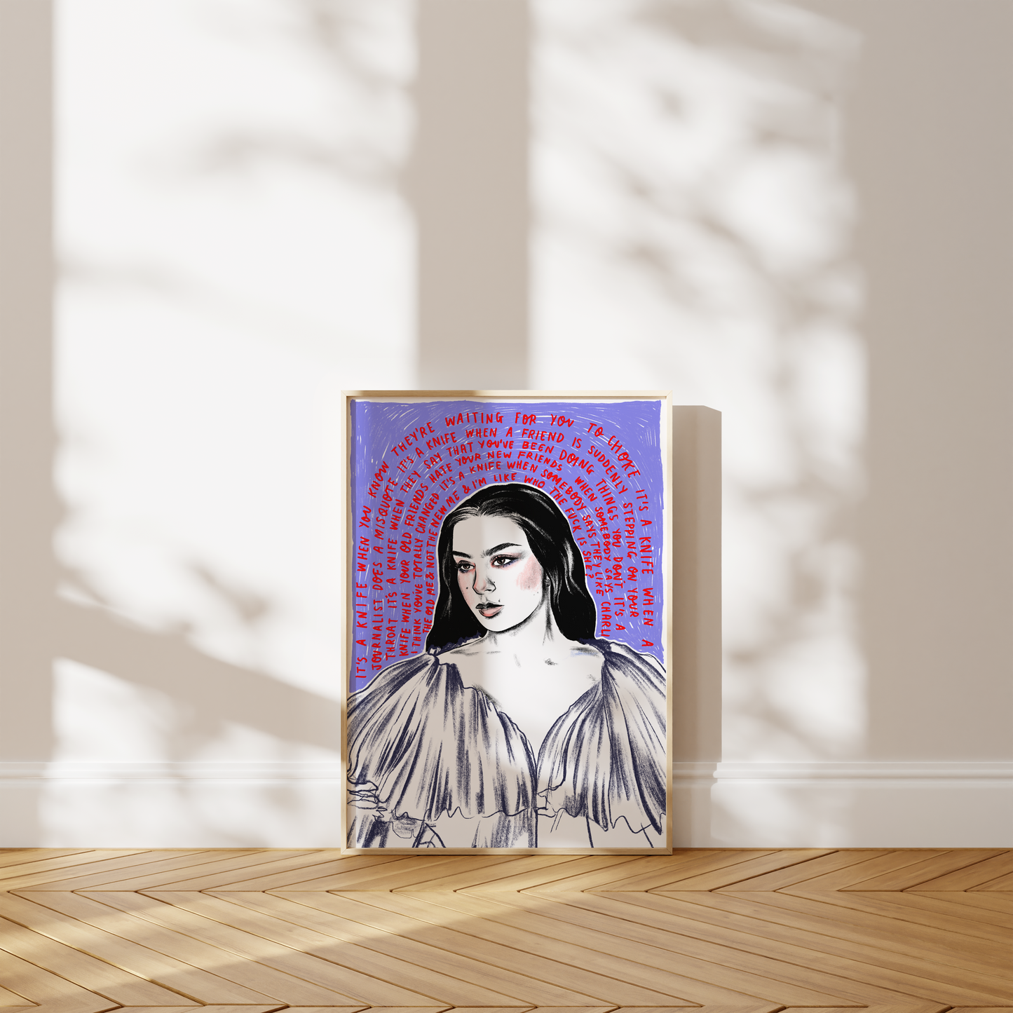 Charli xcx 'sympathy is a knife' A4 art print