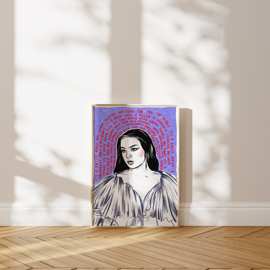Charli xcx 'sympathy is a knife' A4 art print