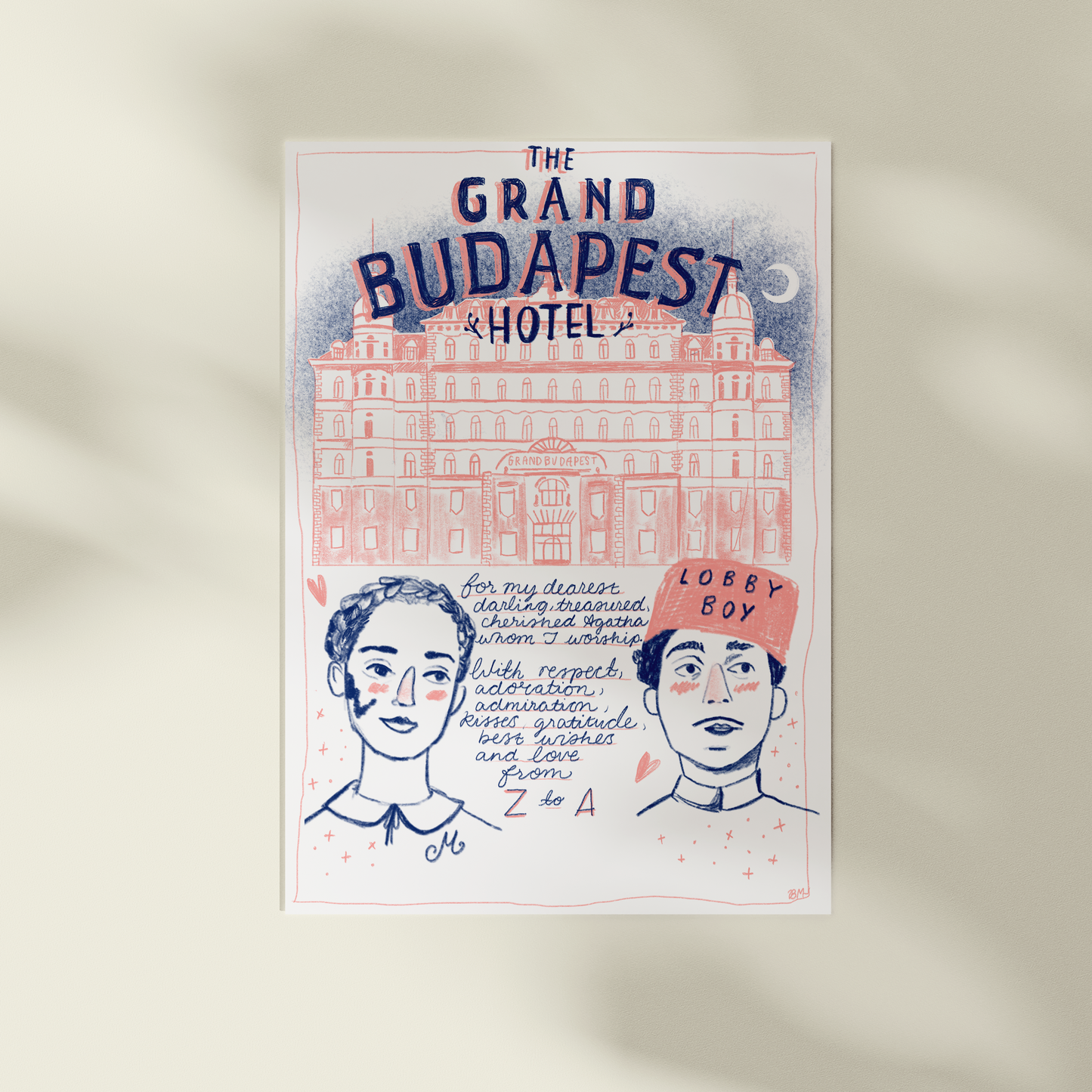The Grand Budapest Hotel A4 Art Print