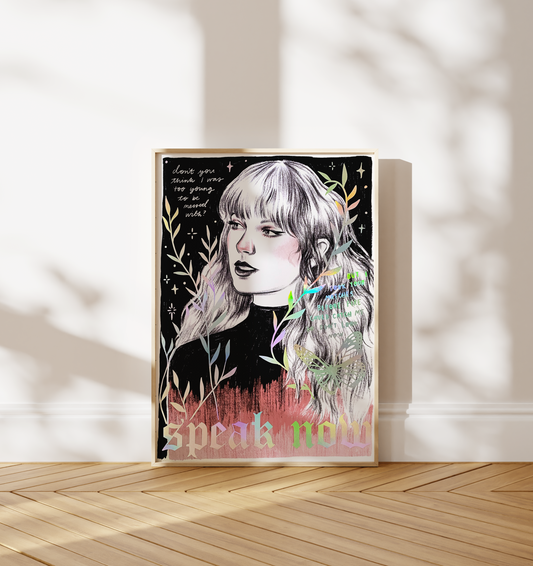 Speak Now - Dear John - Taylor Swift - Holographic A4 Art Print