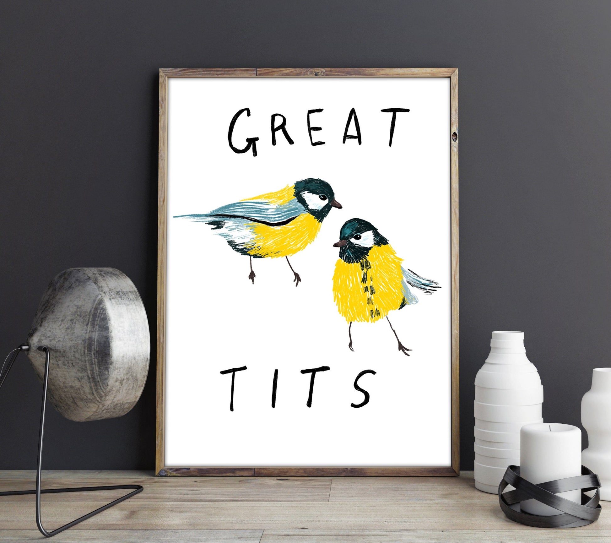 Great Tits A4 Print