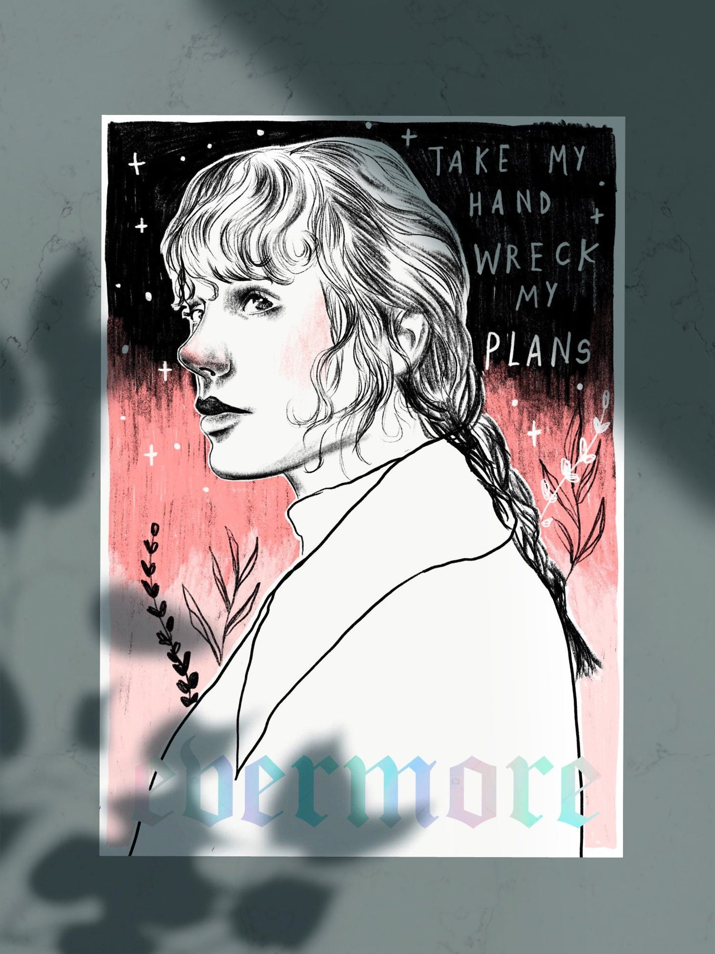 Evermore A4 Foiled Art Print - Willow