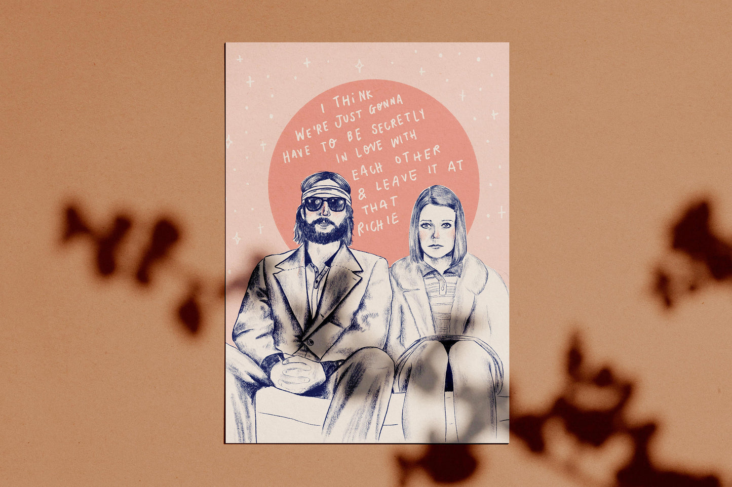 Royal Tenenbaums Richie and Margot a4 print