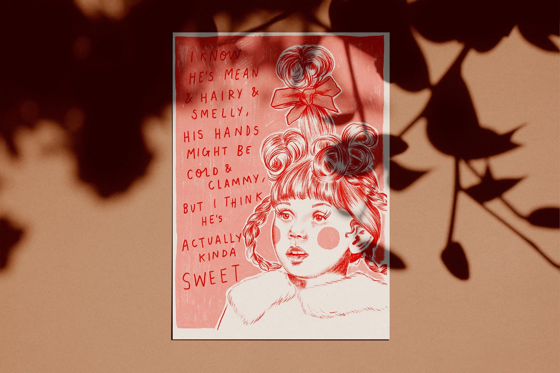 The Grinch ‘Cindy Lou Who’ a4 Christmas print