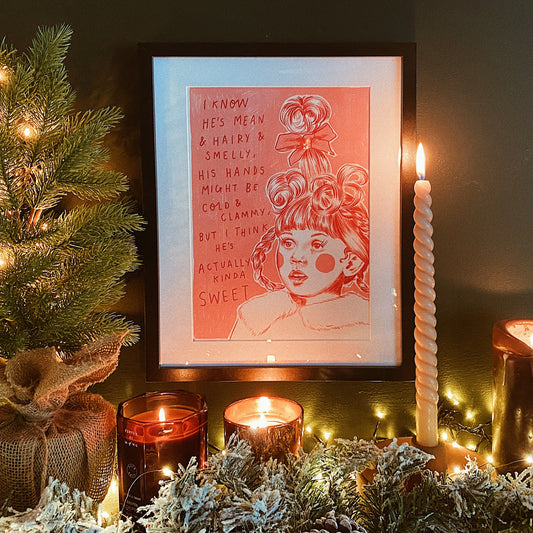 The Grinch ‘Cindy Lou Who’ a4 Christmas print