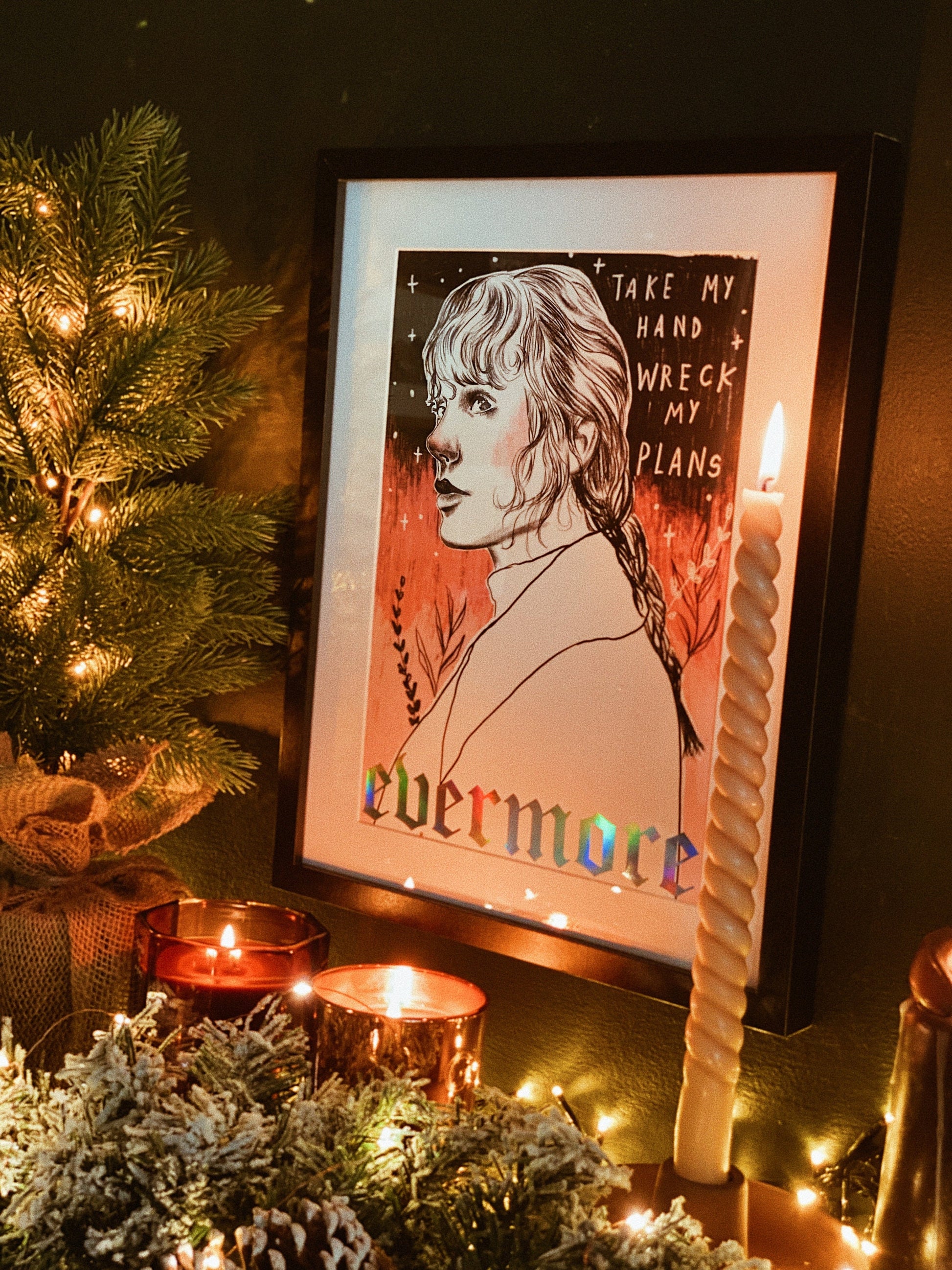 Evermore A4 Foiled Art Print - Willow