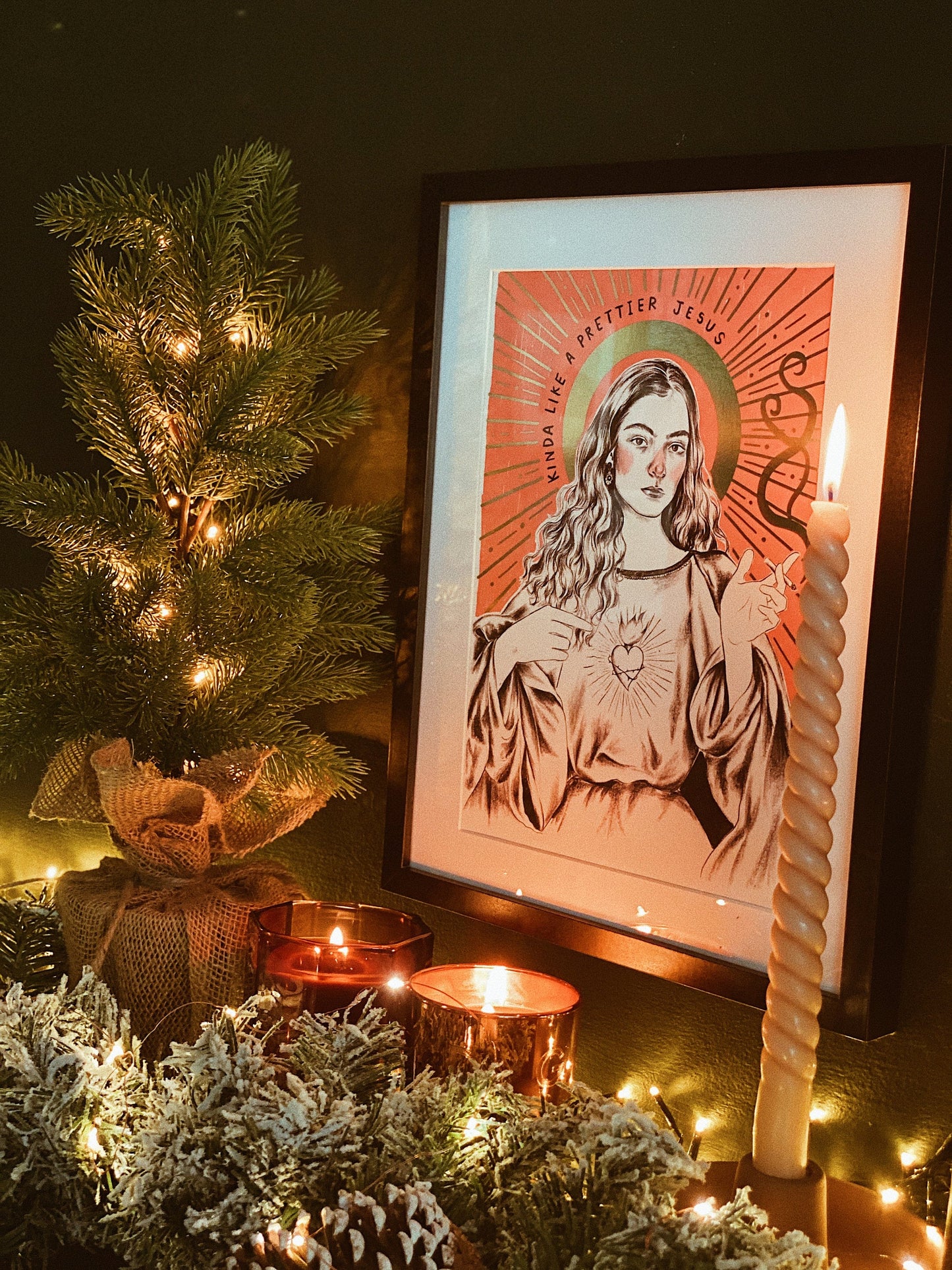 Lorde 'Prettier Jesus' Foiled Print - Solar Power A4