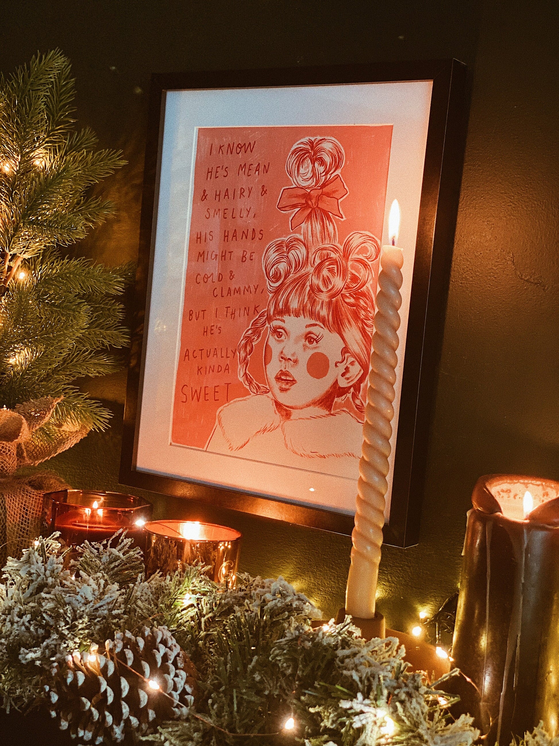 The Grinch ‘Cindy Lou Who’ a4 Christmas print