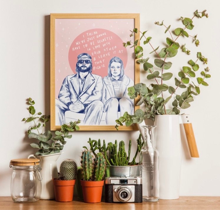 Royal Tenenbaums Richie and Margot a4 print
