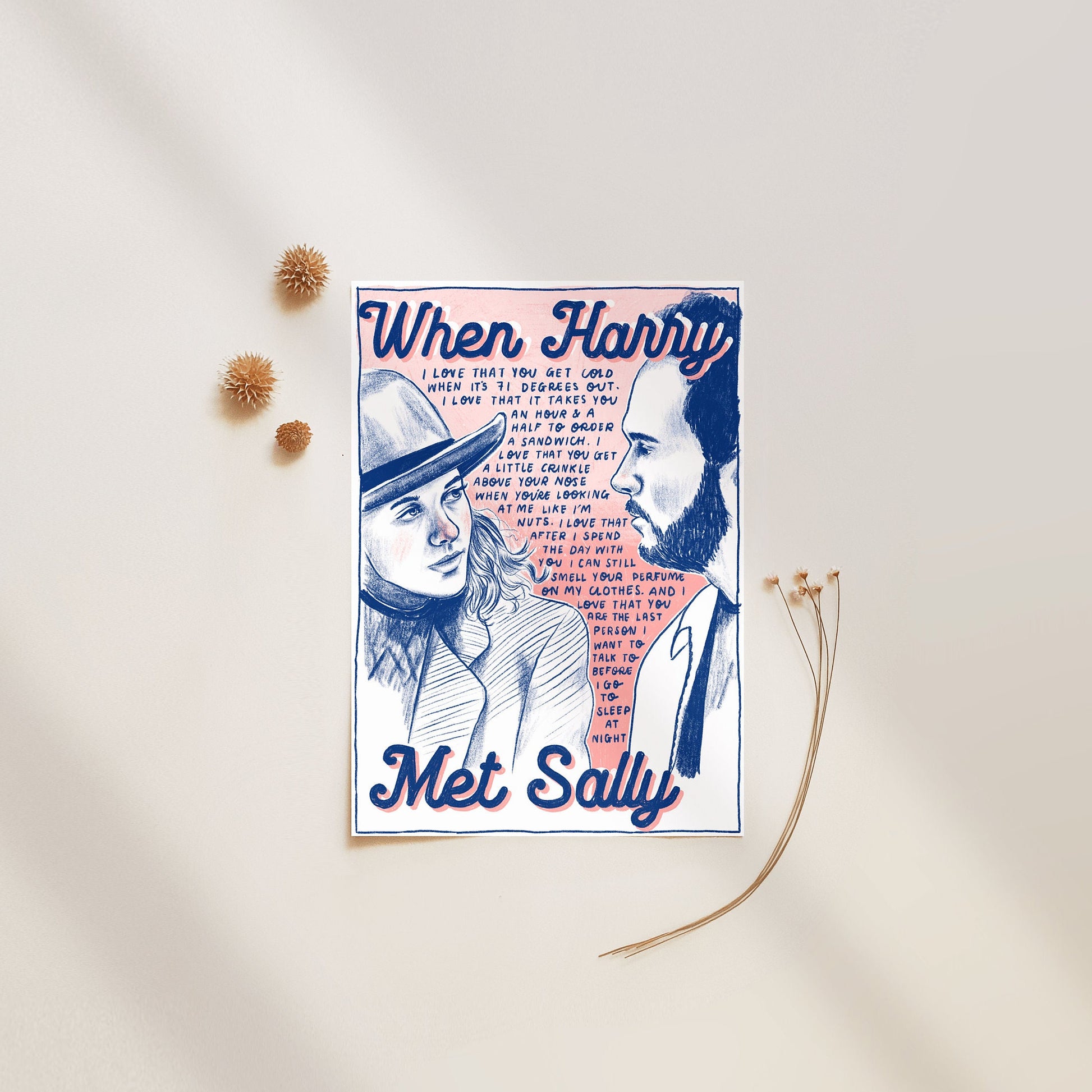 When Harry Met Sally A4 Art Print
