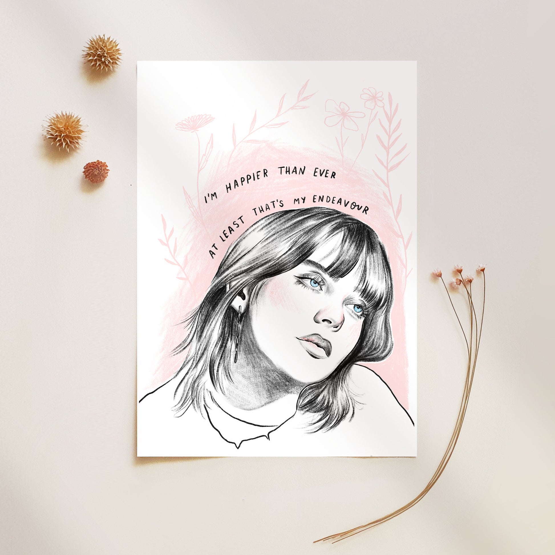 Billie Eilish 'Getting Older' A4 Print