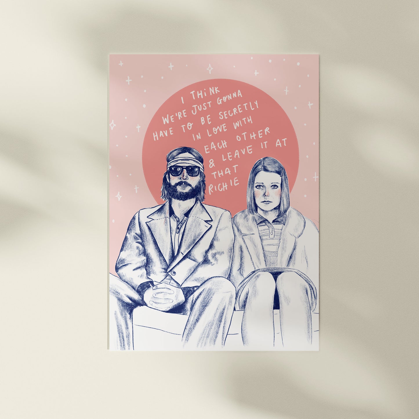 Royal Tenenbaums Richie and Margot a4 print