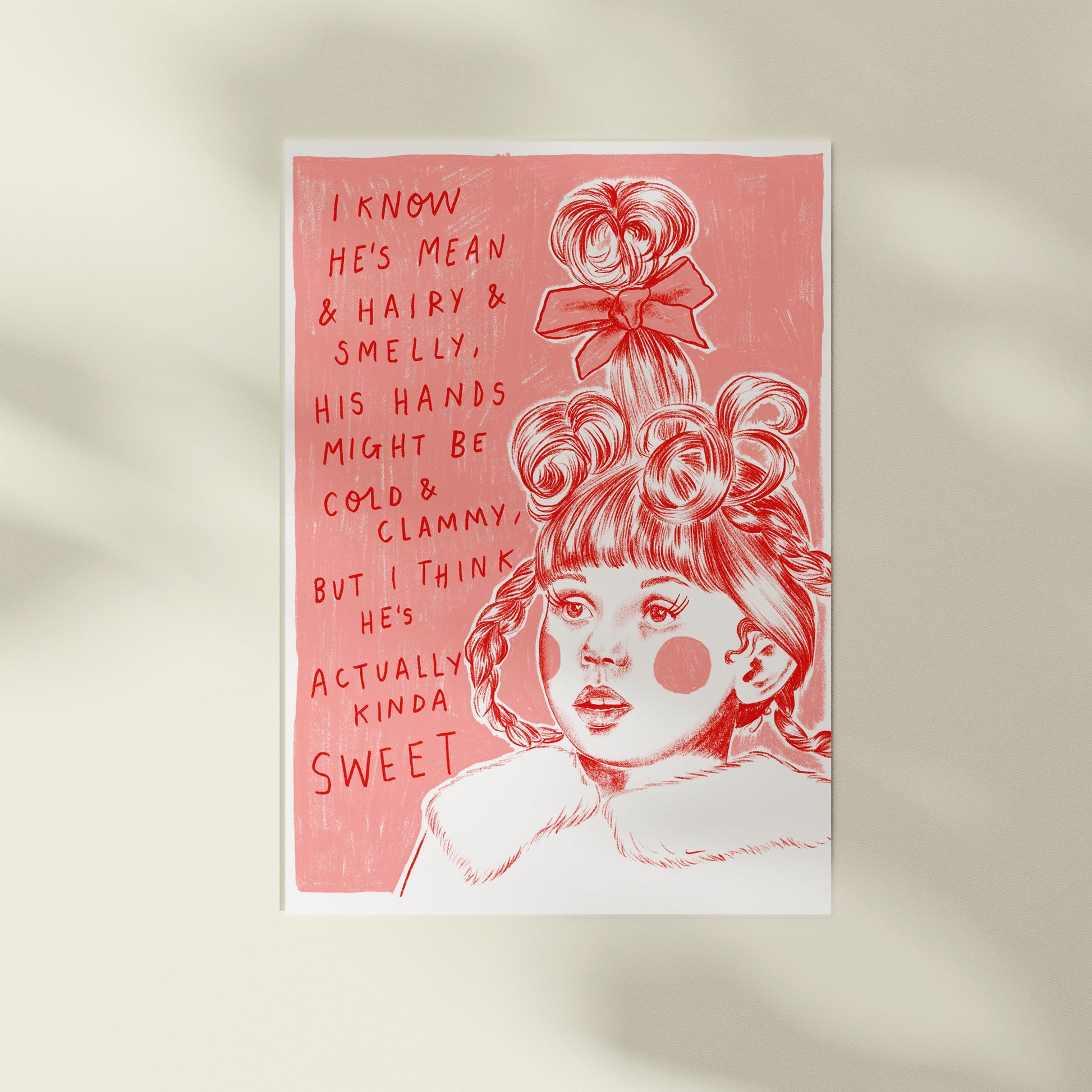 The Grinch ‘Cindy Lou Who’ a4 Christmas print