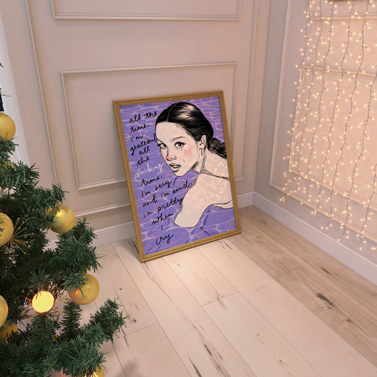 Oliva Rodrigo All American B*tch A4 Art Print