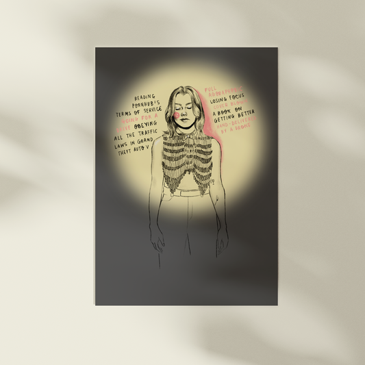 Phoebe Bridgers  - That Funny Feeling - Bo Burnham - A4 Art Print