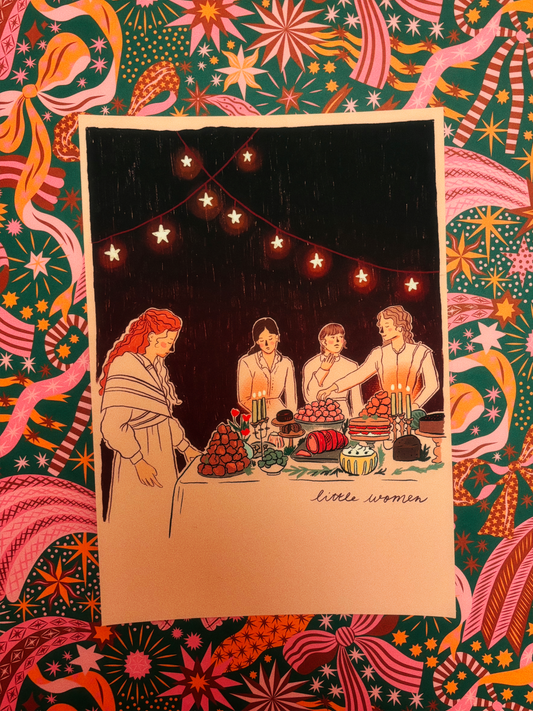 Little Women Feast A4 Art print