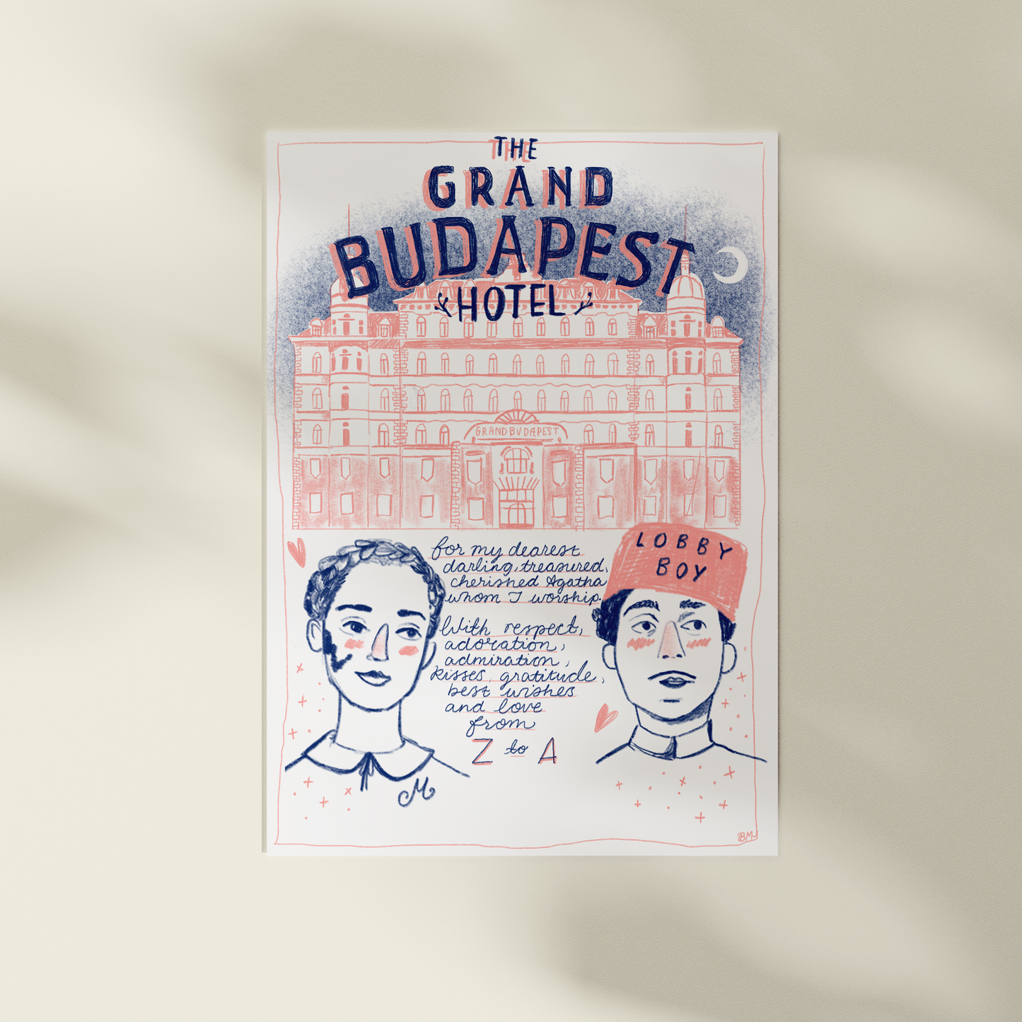 The Grand Budapest Hotel A4 art print