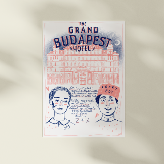 The Grand Budapest Hotel A4 art print