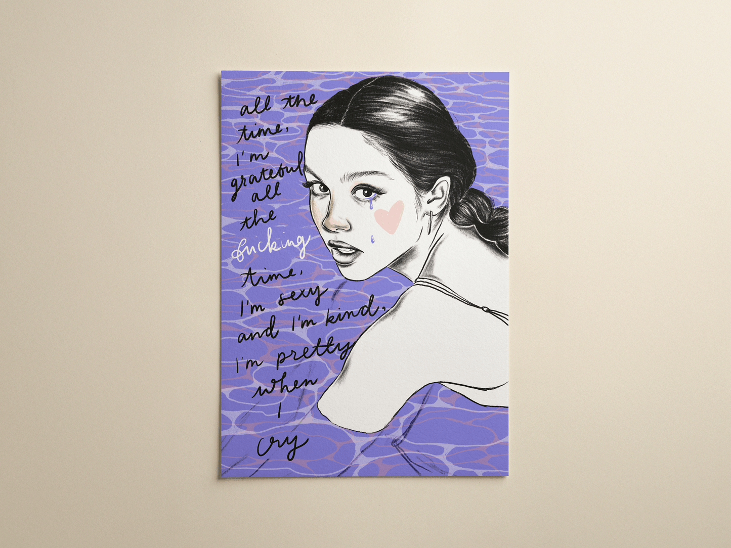 Olivia Rodrigo All American B*tch A4 Art Print