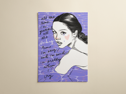 Olivia Rodrigo All American B*tch A4 Art Print