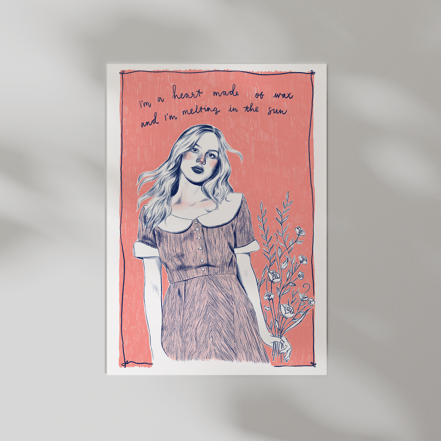 Olivia Rodrigo 'Stupid Song' in pink, A4 art print
