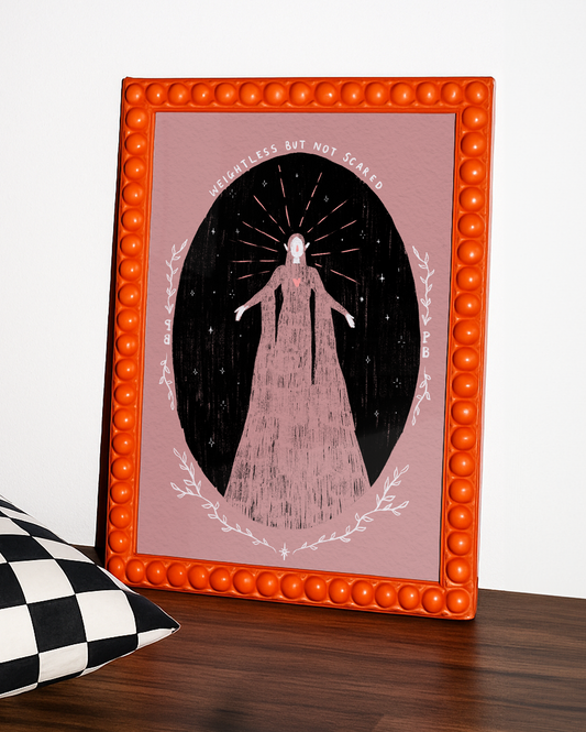 Phoebe Bridgers 'weightless but not scared' a4 art print