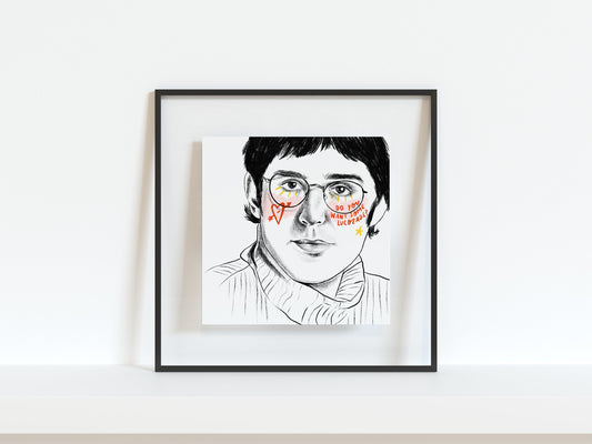 Louis Theroux mini art print