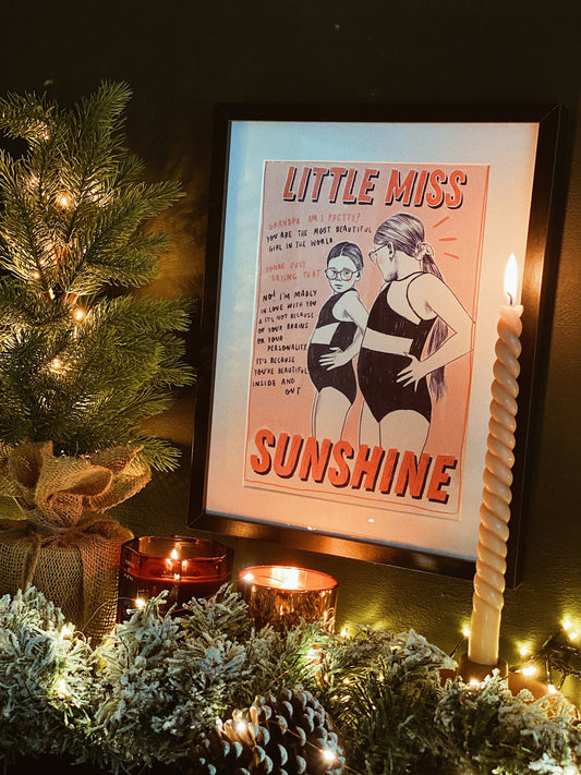 Little Miss Sunshine A4 Art Print