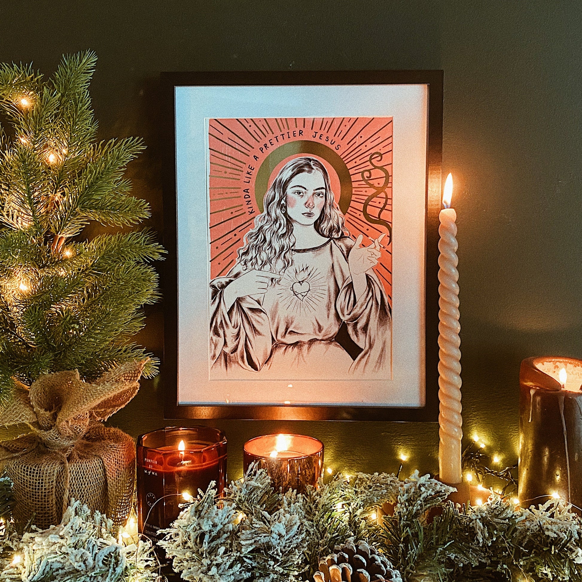 Lorde 'Prettier Jesus' Foiled Print - Solar Power A4