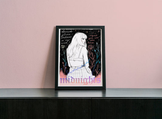 Taylor Swift a4 Midnights Holographic Foiled Art Print B