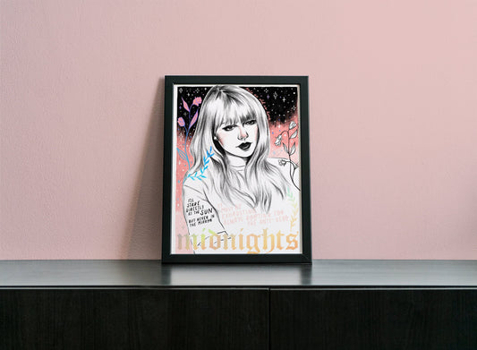Taylor Swift a4 Midnights Holographic Foiled Art Print A