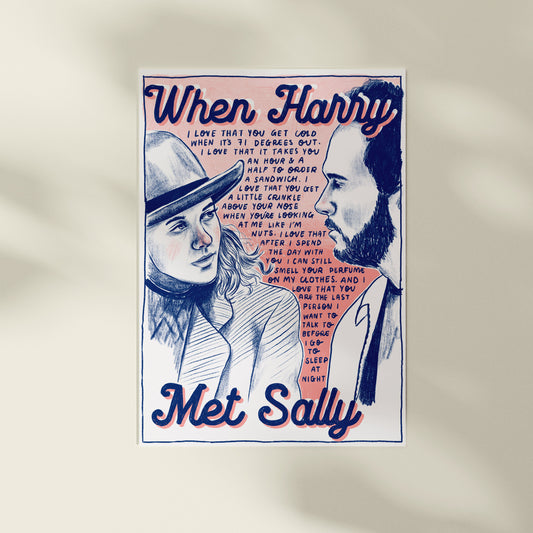 When Harry Met Sally A4 Art Print