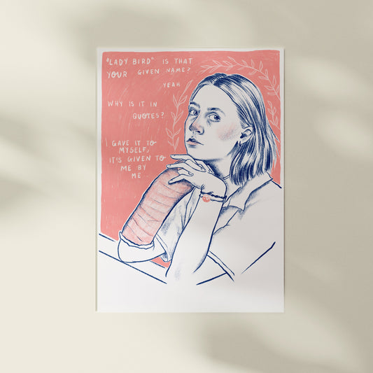 Lady Bird - 'Is that your given name?' - A4 Art Print