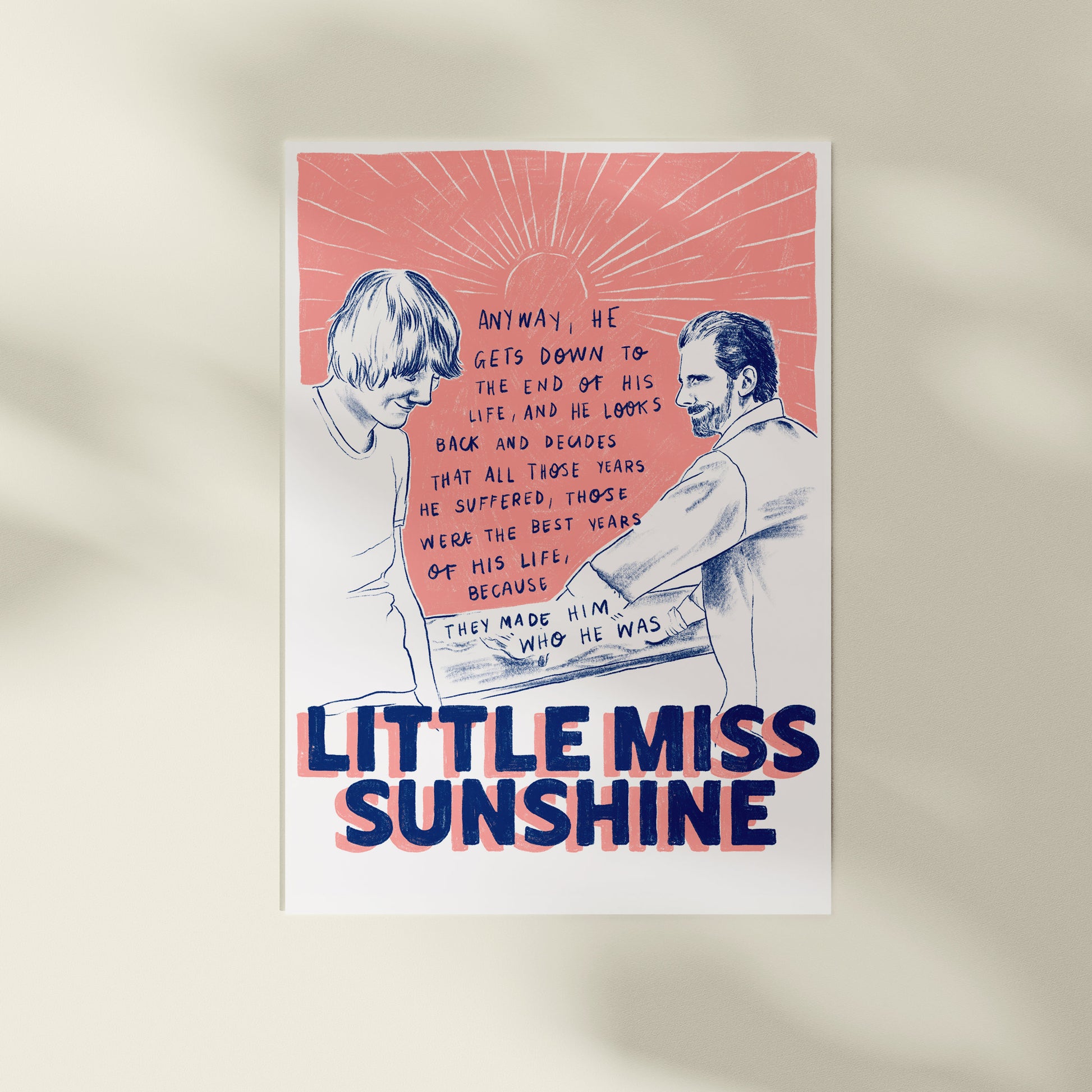 Little Miss Sunshine - Frank and Dwayne - A4 Art Print
